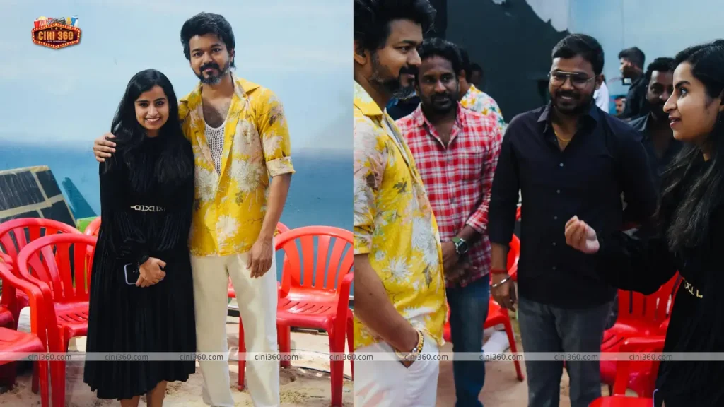 Sivaangi: Thank you Thalapthy - Sivanki shared a picture taken with Vijay on the set of Beast.