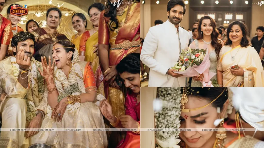 Aadhi Pinisetty and Nikki Galrani hosted a grand reception in Chennai. The couple look perfect in classy look in the star studded ceremony.