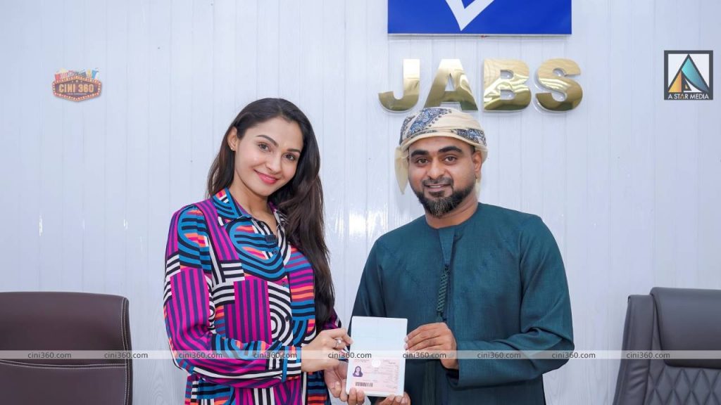 Actress Andrea was recently granted a Golden Visa by the Government of Dubai (UAE) Actress Andrea was recently granted a Golden Visa by the Government of Dubai (UAE)
