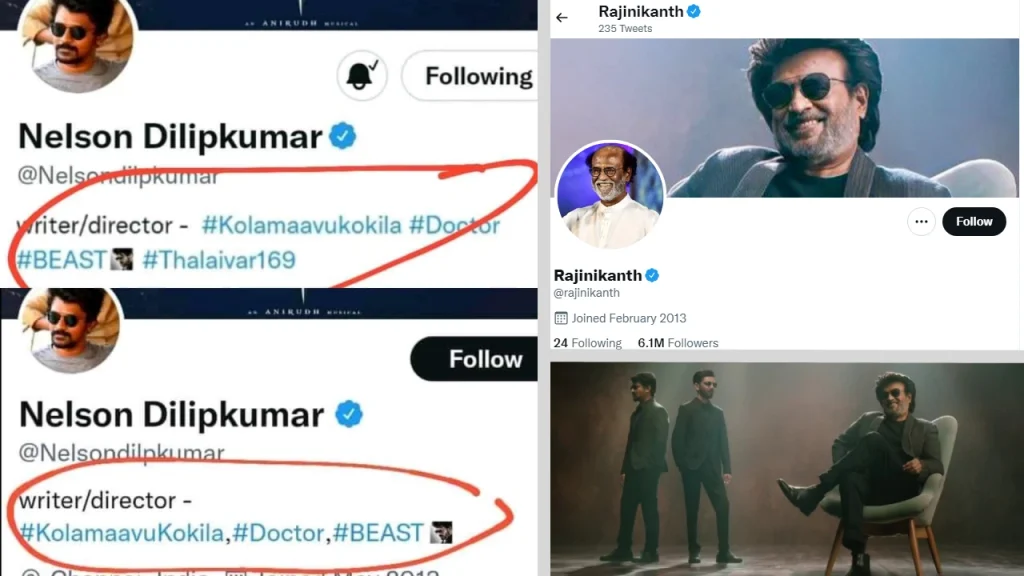 Director Nelson and Rajinikanth put an end to these questions on Twitter #Thalaivar169