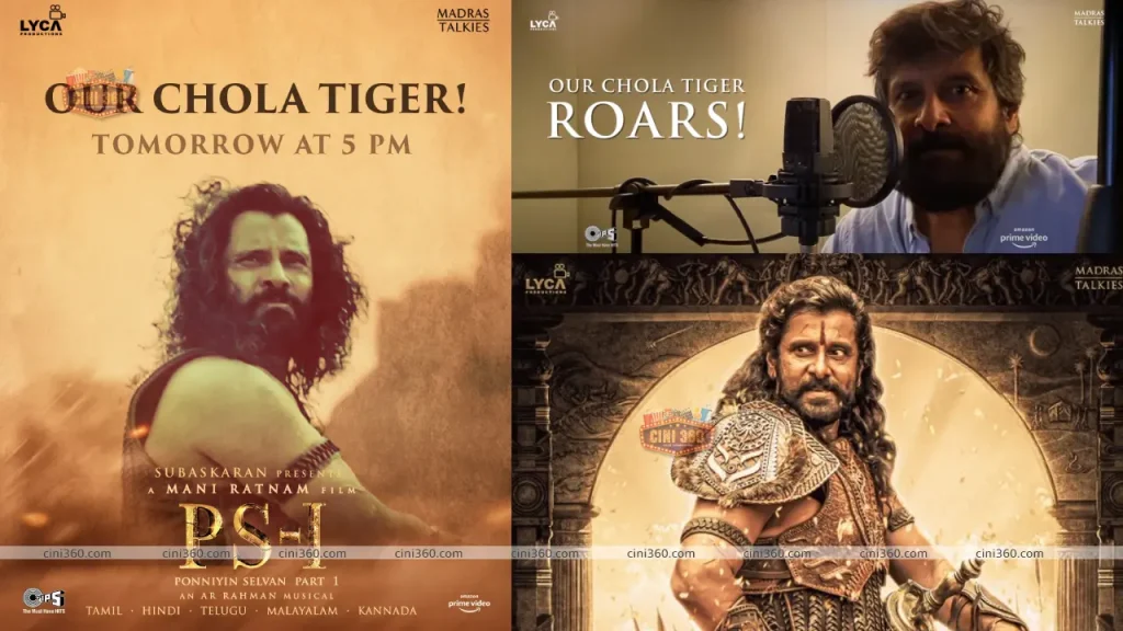 The Chola Tiger - Adhitha Cholan(Vikram) dubbing video released