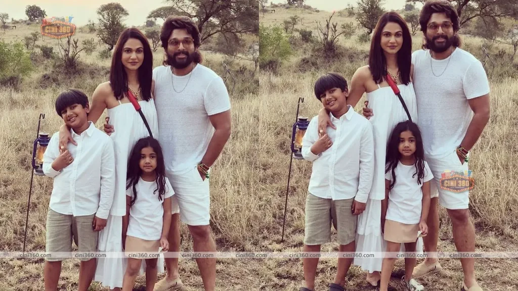 allu-arjun-gives-wife-sneha-a-side-hug-in-family-portrait-from-tanzania-fans-shower-love