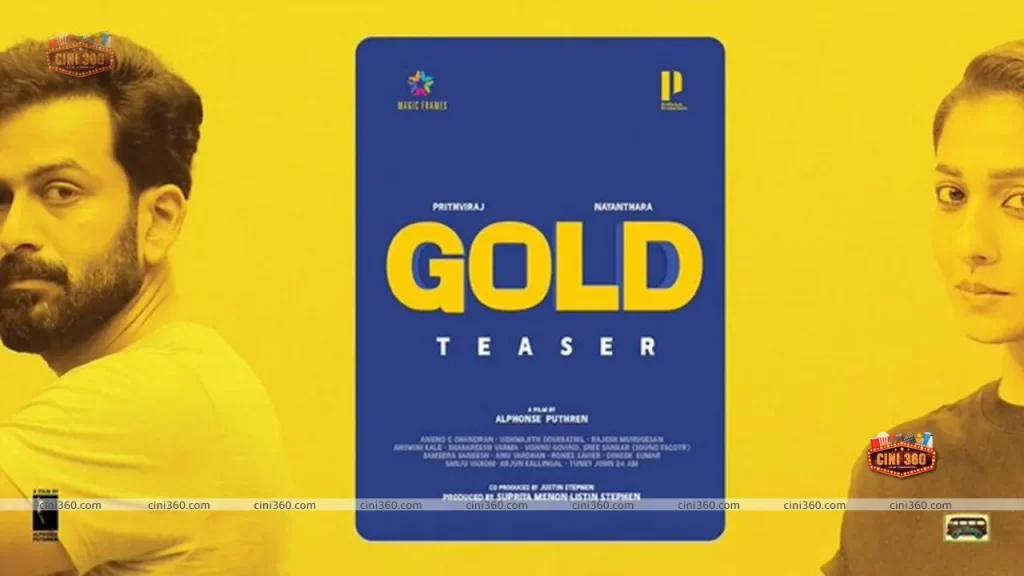The bilingual movie Gold, starring Prithviraj Sukumaran and Nayanthara, will premiere on Onam on September 8.