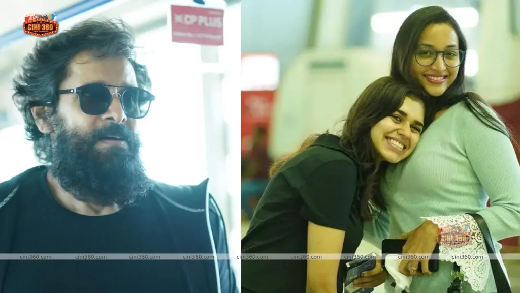 Actor Chiyaan Vikram in Trichy for Cobra Promotions. Fans gathered in Trichy to see Vikram. Actor Chiyaan Vikram in Trichy for Cobra Promotions. Fans gathered in Trichy to see Vikram.