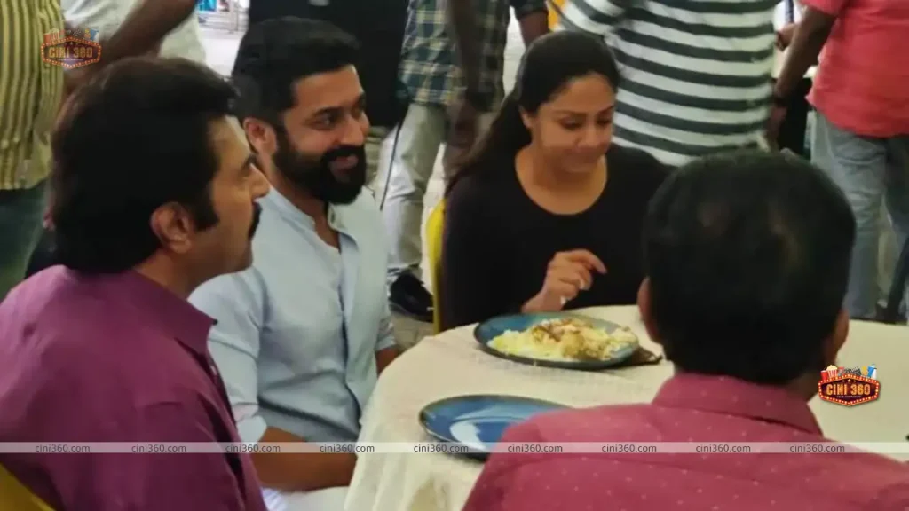 Suriya makes a visit to Mammootty and Jyotika on the set of Jeo Baby’s Kaathal, and photos go viral on social media. kaathal