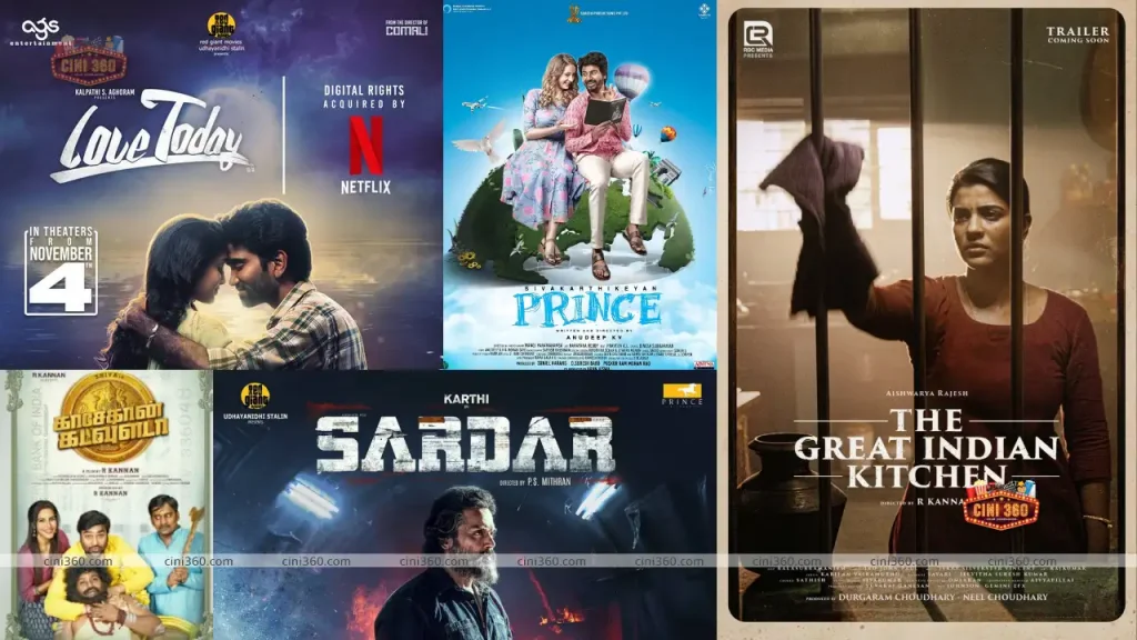 From Love Today, Prince, Coffee With Kadhal and Sardar to The Great Indian Kitchen – Netflix, Prime Video, Zee5, Hotstar, SonyLIV, and aha will all release new Tamil movies in 2022 on OTT. upcoming-tamil-movies-series-releasing-on-ott-in-2022-netflix-prime-video-zee5-hotstar-sonyliv-and-aha