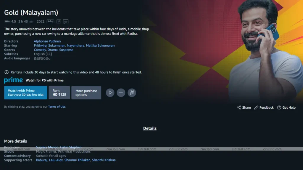 Gold OTT release: Prithviraj, Nayanthara-starrer’s Tamil version gets a delayed streaming date, here’s why gold-ott-release-prithviraj-nayanthara-starrers-tamil-version-gets-a-delayed-streaming-date-heres-why