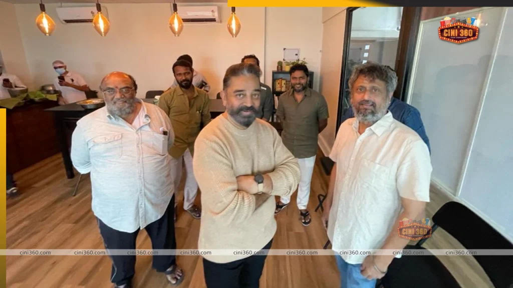 Fans remark that when Kamal Haasan, Santhana Bharathi, Dharani, Vetrimaaran, and Pa Ranjith combine forces, “legends in one frame,” kamal-haasan-santhana-bharathi-dharani-vetrimaaran-and-pa-ranjith-join-hands-fans-say-legends-in-one-frame