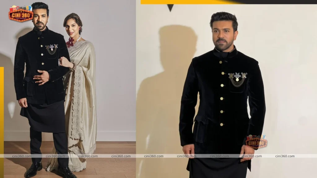 Ram Charan represented India and RRR on the red carpet at the 2023 Oscars by donning a traditional bandhgala made of velvet by Shantanu and Nikhil. ram-charan-makes-a-classic-oscars-2023-red-carpet-appearance-in-shantanu-and-nikhil-gives-rrr-touch-to-it